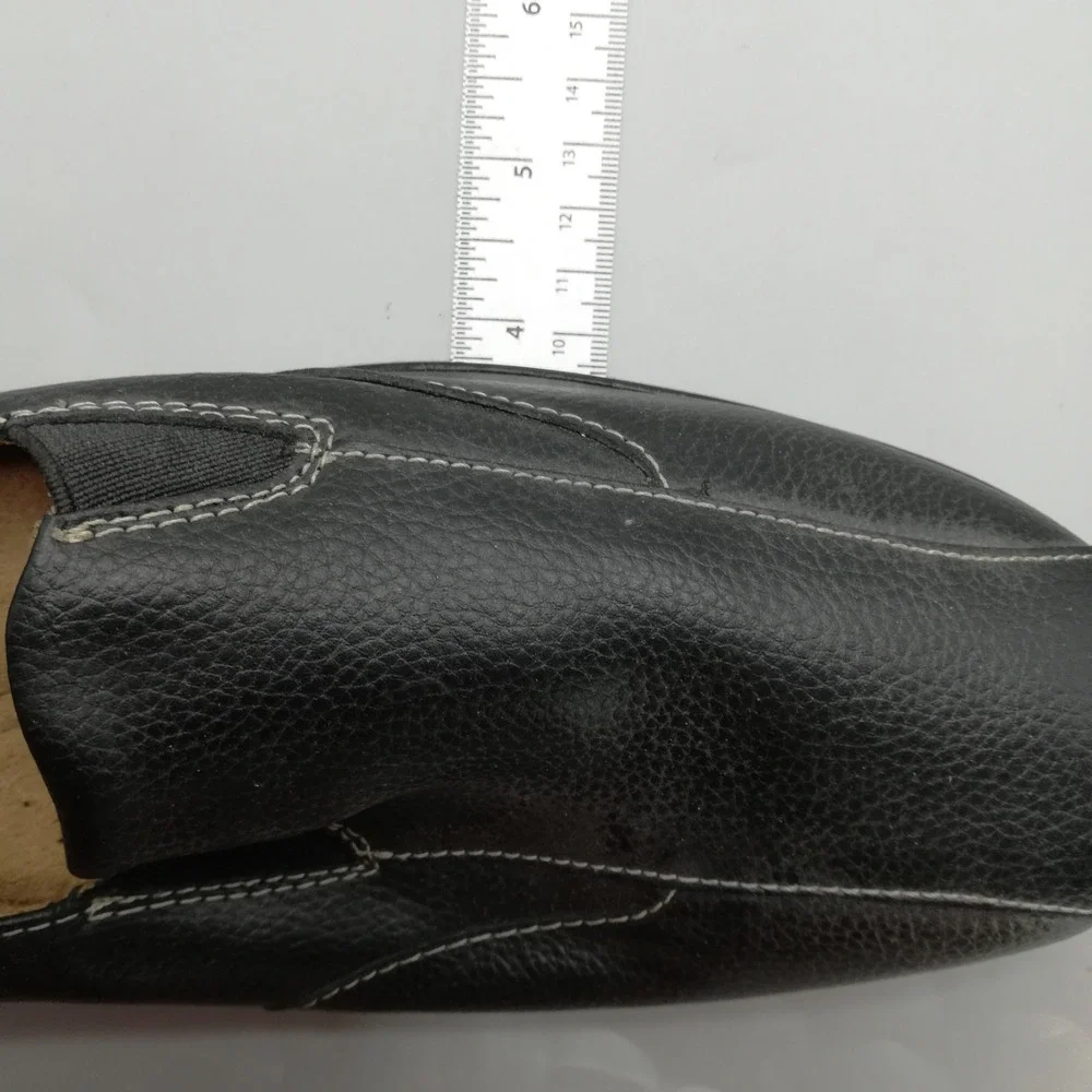 Natural Soul Naturalizer Shoes Womens Loafer Slip On Black Pebbled Leather 10‎